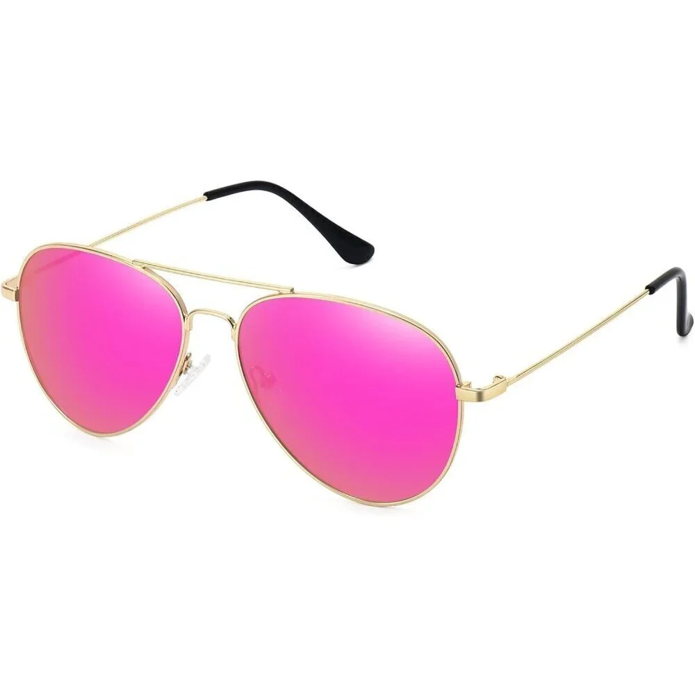 Polarized Aviator Sunglasses Women Men Mirrored UV Protection Comfortable Fit